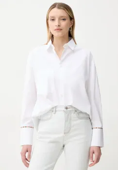 PS Paul Smith camasa femei, culoarea alb, cu guler clasic, relaxed, W2R.357BC.P21598 imagine