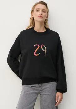PS Paul Smith hanorac de bumbac femei, culoarea negru, cu imprimeu, W2R.352V.NP4786 imagine