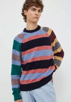 PS Paul Smith pulover de lana barbati, culoarea albastru marin, light imagine