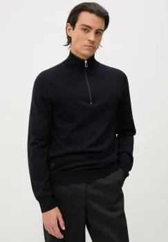 PS Paul Smith pulover de lana barbati, culoarea negru, light, cu guler, M2R.203Y.N21861 imagine