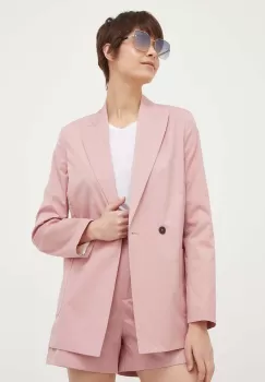 PS Paul Smith sacou culoarea roz, cu doua randuri de nasturi, neted imagine