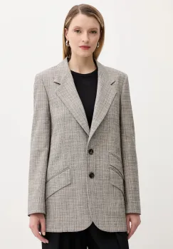 PS Paul Smith sacou din lana culoarea gri, un singur rand de nasturi, cu imprimeu, W2R-424J-T31313 imagine