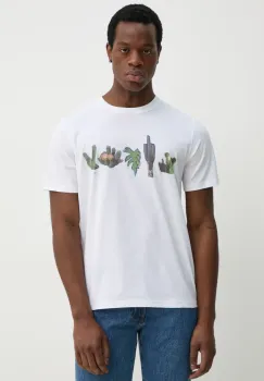 PS Paul Smith tricou barbati, culoarea alb, cu imprimeu, M2R.011R.PP5075 imagine