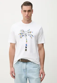 PS Paul Smith tricou din bumbac barbati, culoarea alb, cu imprimeu, M2R.220X.PP5073 imagine