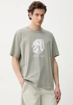 PS Paul Smith tricou din bumbac barbati, culoarea gri, cu imprimeu, M2R.204Z.PP4817 imagine