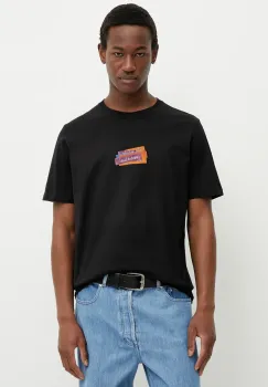 PS Paul Smith tricou din bumbac barbati, culoarea negru, cu imprimeu, M2R.011R.PP5128 imagine