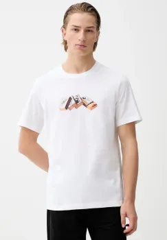 PS Paul Smith tricou din bumbac culoarea alb, cu imprimeu, M2R-011R-VP5616 imagine