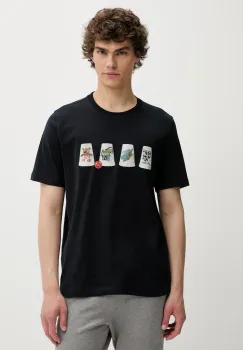PS Paul Smith tricou din bumbac culoarea bleumarin, cu imprimeu, M2R-011R-TP5257 imagine