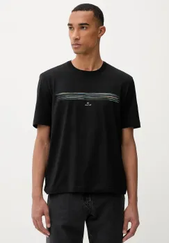 PS Paul Smith tricou din bumbac culoarea negru, cu imprimeu, M2R-220X-TP5447 imagine