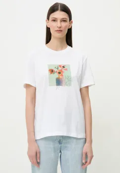 PS Paul Smith tricou din bumbac femei, culoarea alb, W2R.232V.PP4958 imagine