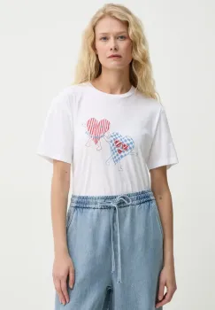 PS Paul Smith tricou din bumbac femei, culoarea alb, W2R.232V.PP5094 imagine
