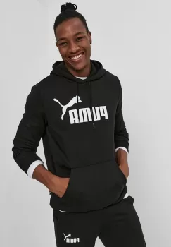 Puma Bluza 586686 barbati, culoarea negru, cu imprimeu imagine