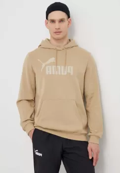 Puma bluza barbati, culoarea bej, cu gluga, cu imprimeu 847428 imagine