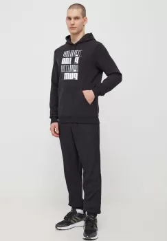 Puma bluza barbati, culoarea negru, cu gluga, cu imprimeu, 678978 imagine