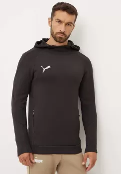 Puma bluza barbati, culoarea negru, cu gluga, cu imprimeu, 681699 imagine