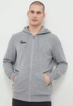 Puma bluza barbati, culoarea negru, cu gluga, neted imagine