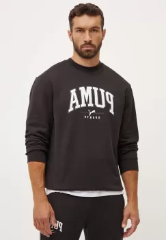 Puma bluza barbati, culoarea negru, cu imprimeu, 681794 imagine