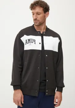 Puma bluza barbati, culoarea negru, modelator, 681798 imagine