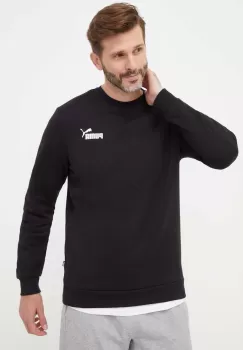 Puma bluza barbati, culoarea negru, neted imagine