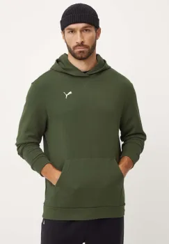 Puma bluza barbati, culoarea verde, cu gluga, cu imprimeu, 681759 imagine