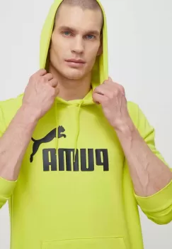 Puma bluza barbati, culoarea verde, cu gluga, cu imprimeu 847428 imagine