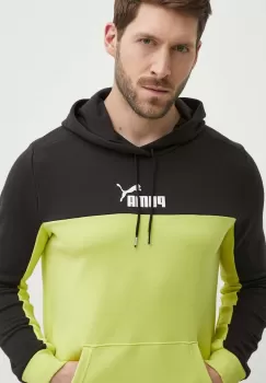 Puma bluza barbati, culoarea verde, cu gluga, cu imprimeu 847428 imagine