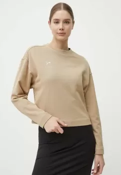 Puma bluza BETTER SPORTSWEAR femei, culoarea bej, cu imprimeu, 679008 imagine