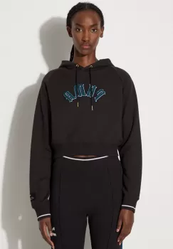 Puma bluza Classics Play Paris Relaxed Hoodie femei, culoarea negru, cu gluga, cu imprimeu, 627484 imagine