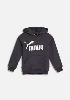 Puma bluza copii culoarea gri, cu gluga, cu imprimeu imagine
