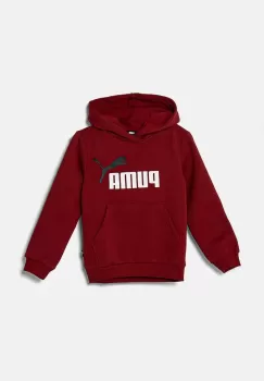 Puma bluza copii culoarea rosu, cu gluga, cu imprimeu imagine