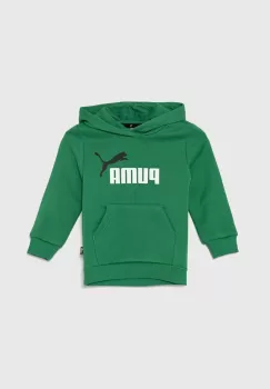 Puma bluza copii culoarea verde, cu gluga, cu imprimeu imagine