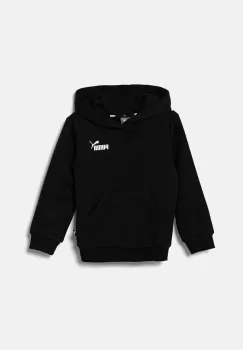 Puma bluza copii ESS Small Logo Hoodie FL B culoarea negru, cu gluga, cu imprimeu imagine