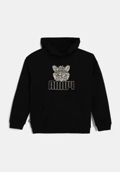 Puma bluza copii ESS+ TROPICAT Hoodie culoarea negru, cu gluga, cu imprimeu, 681827 imagine