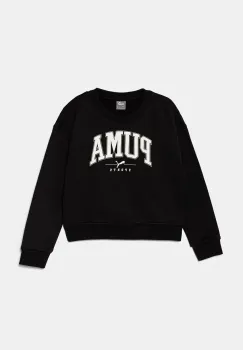 Puma bluza copii SQUAD Crew culoarea negru, cu imprimeu, 681763 imagine
