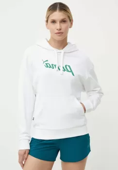 Puma bluza femei, culoarea alb, cu gluga, cu imprimeu, 679348 imagine