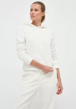 Puma bluza femei, culoarea bej, cu gluga, neted imagine