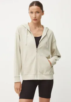 Puma bluza femei, culoarea bej, cu gluga, neted, 681631 imagine