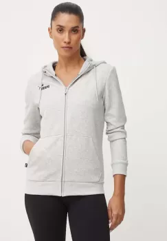 Puma bluza femei, culoarea gri, cu gluga, neted imagine