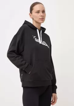 Puma bluza femei, culoarea negru, cu gluga, cu imprimeu, 679348 imagine