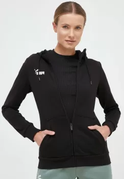 Puma bluza femei, culoarea negru, cu gluga, neted imagine
