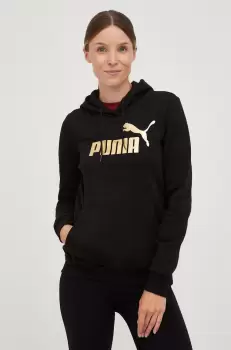 Puma bluza femei, culoarea negru, cu imprimeu imagine