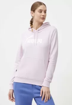 Puma bluza femei, culoarea violet, cu gluga, cu imprimeu, 586797 imagine