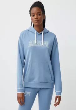 Puma bluza SQUAD femei, cu gluga, melanj, 677899 imagine