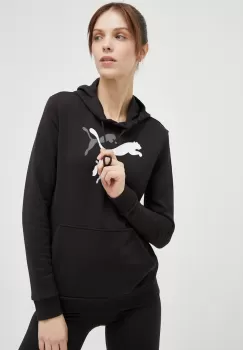 Puma bluza trening culoarea negru, cu gluga, cu imprimeu imagine