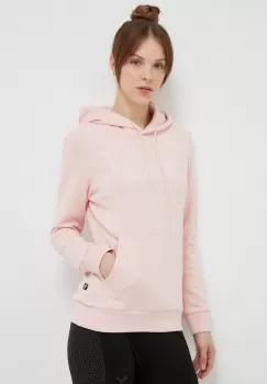 Puma bluza trening culoarea roz, cu gluga, cu imprimeu imagine