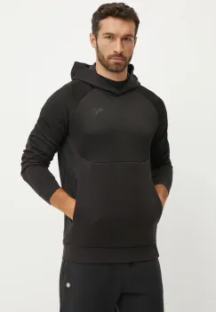 Puma bluza trening PumaTech culoarea negru, cu gluga, neted, 624381 imagine