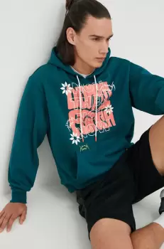 Puma bluza trening Run It Back barbati, culoarea verde, cu imprimeu imagine