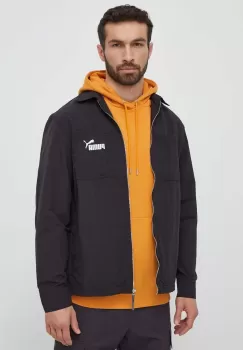 Puma geaca cu aspect de camasa culoarea negru, de tranzitie, 623681 imagine