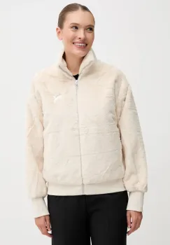 Puma geaca culoarea bej, de tranzitie, oversize, 632169 imagine
