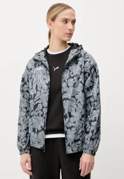 Puma geaca culoarea gri, de tranzitie, oversize, 629905 imagine